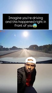 Imagine driving and this jumped right at you?.😱💀☠️. Do you think they survived? #viralvideo #driving #cars #accident #travel #trucks #highway #flyingcar #fly #shocking #scary #unexpected | Professional Listener