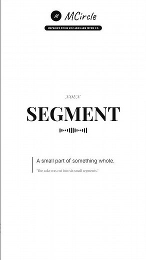 Learn English: What is Segment? | Vocabulary Shorts