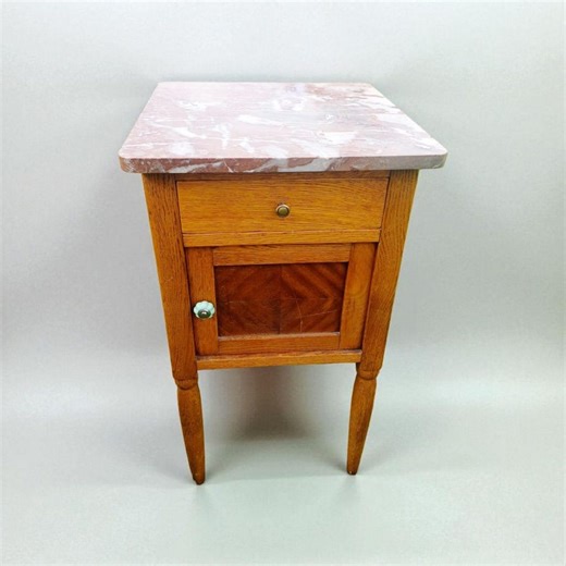 Antique French Marble Topped Cabinet Art Deco Side Table 1890s Art Nouveau Bedside Table, Cabinet, Victorian Nightstand, Marble Top - Etsy