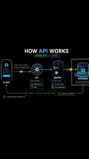 How APIs Work 🔥 | Python Flask + PostgreSQL Explained #Shorts