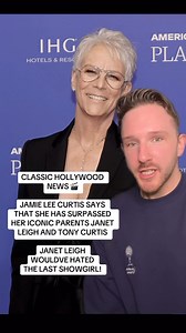 2.3K reactions · 52 shares | Jamie Lee Curtis was on 60 minutes where she talked about her iconic career and being the daughter to Hollywood royalty, Janet Leigh and Tony Curtis! She says she’s surpassed her parents and that her mother would’ve HATED The Last Showgirl! #jamieleecurtis #oldhollywood #janetleigh #tonycurtis | John Joseph | Facebook