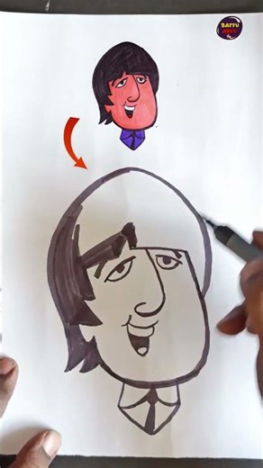 How to Draw The Beatles -John#usa #battuarts