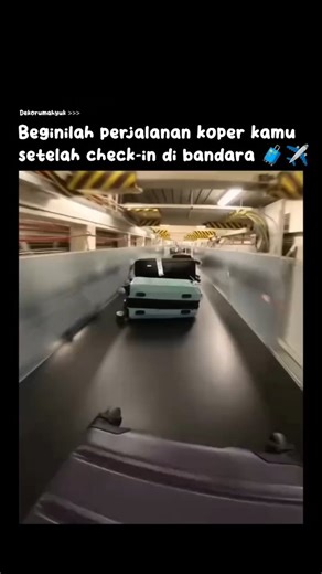 Dekorumahyuk on Instagram: "Dari meja check-in, koper dipindai, ditimbang, lalu diberi identitas digital lewat barcode dan tag RFID. Setelah itu, koper meluncur ke conveyor berkecepatan tinggi di bawah terminal, tempat pemindai, mesin X-ray, dan sistem penyortiran memproses ribuan koper setiap jam tanpa henti. Sistem otomatis kemudian mengarahkan setiap koper berdasarkan nomor penerbangan, waktu keberangkatan, dan jenis pesawat, melewati kilometer jalur conveyor, lift, dan lorong penyortiran. Ke