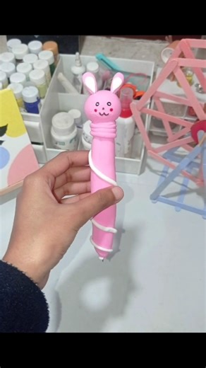 DIY clay cute pen amazing craft 💡😄 #diy