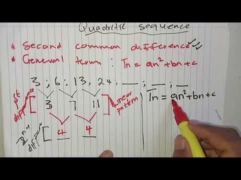 quadratic sequences