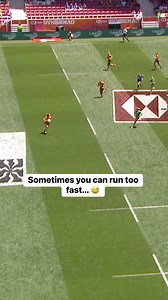 Putting on the hand breaks at the last second 😮‍💨#Rugby7s | World Rugby Sevens