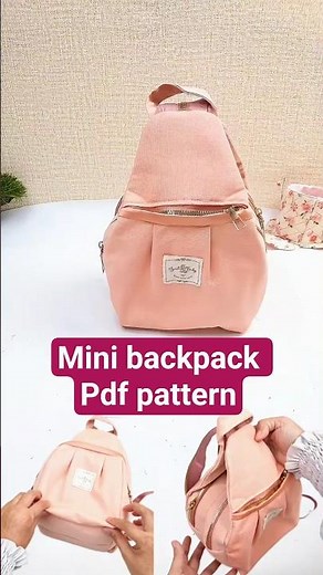 .DIY Mini Backpack with Multiple Compartments / short #casualbag #bag #sewing