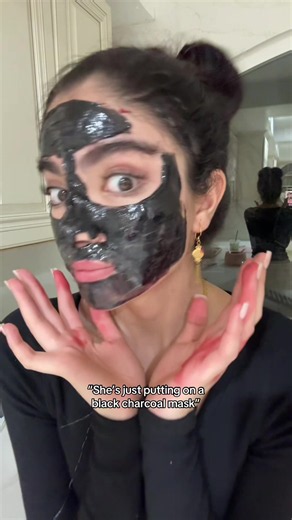 Yup a charcoal mask 😬 #middleeastern #arabgirl #arab #hairy #wax | Charcoal Mask