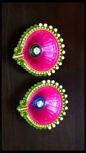 Diya Decoration ideas for Diwali | DIY | Easy way to decorate Diya