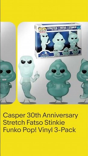 Casper 30th Anniversary Stretch Fatso Stinkie Funko Pop! Vinyl 3-Pack