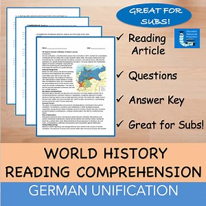 German Unification - Reading Comprehension Passage & Questions