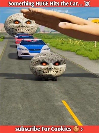 Something Huge Hits the Car…😱 Zombie Car vs Giant Hand | BeamNG drive | S355