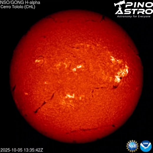 Sun in H-alpha: Oct 5, 2025 #PinoAstro