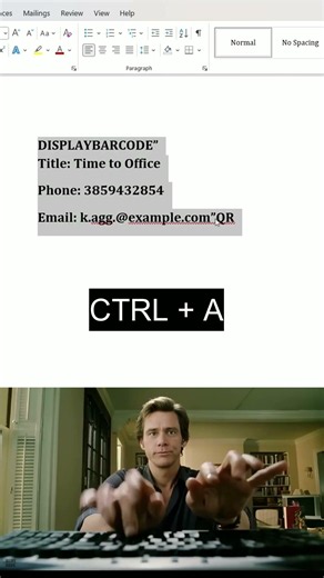Quickly create QR code in Word 🔥 #wordtips #documents #office #excel