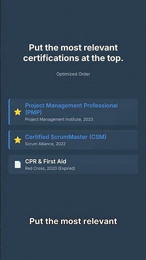 How do I list certifications on a resume?