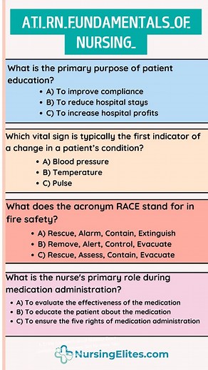 ATI RN Fundamentals of Nursing Exam Questions and Answers. #ati #atirn #atiexam #fundamentals #fundamentalsofnursing #fundamentals