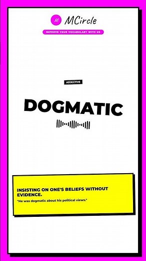 Learn English: What is Dogmatic? | Vocabulary Shorts
