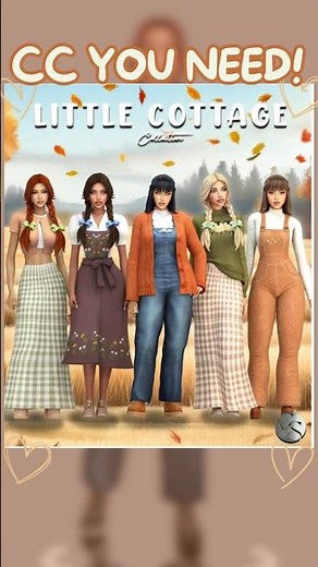 Sims 4 CC YOU NEED 🌼 Little Cottage Collection by Camuflaje | Cozy Cottagecore Fashion