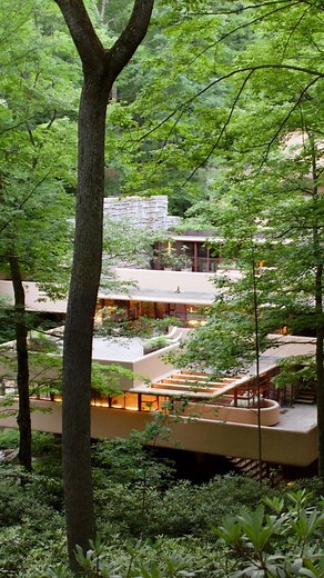 Video Feature • The sweeping cantilevers of @visitfallingwater mirror the natural rock shelves beneath, balancing strength with elegance. Formed from stone drawn directly from the site, the house appears to have emerged from the earth itself. Here, architecture doesn’t sit upon the land, it extends it. Every line, opening and perspective carries Frank Lloyd Wright’s enduring vision, a testament to innovation that still stands unrivaled. Head to the link in bio to watch the full video on The Loca