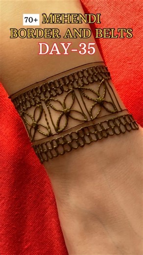 Mehendi Border and Belt Design DAY-35 #simplemehndidesign #simplemehndi #shortsfeed #shorts #viral