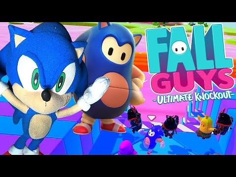 Sonic The Hedgehog!! CRAZY FUNNY MADNESS!! Fall Guys Gameplay!!