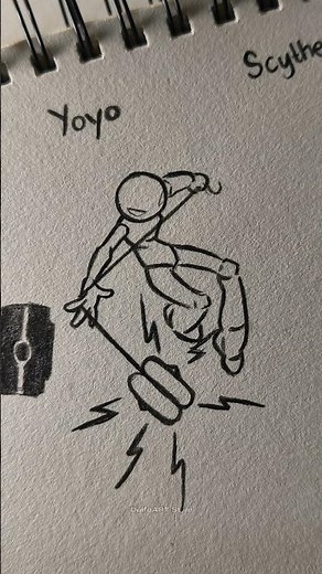 How to draw body with (Hammer, Yoyo, Scythe) #drawing #stickman #tutorial #fpy #sketch #howtodraw