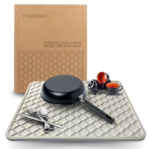 Diatomaceous Earth Dish Drying Mat: Absorbent Eco-friendly Kitchen Stone (19.7"x15.7") - Etsy