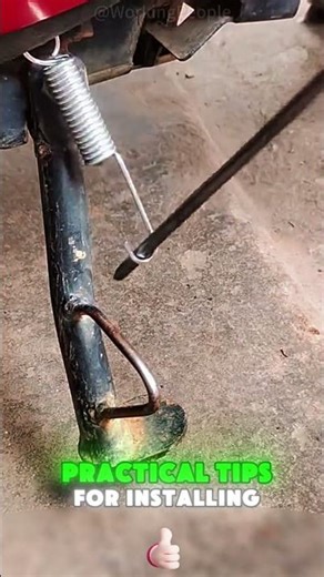 Practical tips for installing the spring of a motorcycle stand