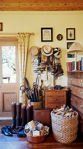 October design inspo: warm wood, plaid throws and boot rooms 🍂☕️🥧 Images from Pinterest, House & Garden UK, Mimi Thorisson | Margo Roth