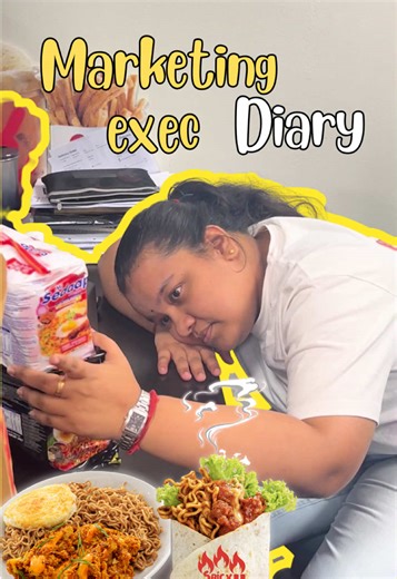 Marketing exec diary: Busy the whole day. Except the part where work gets done. How to promote Mi Sedaap x Kejap Food Collab Campaign? Still pending... #misedaap #collab #koreanspicychickenwrap #MiSedaapGoreng #SpicyHoneyMustardAyamGoreng