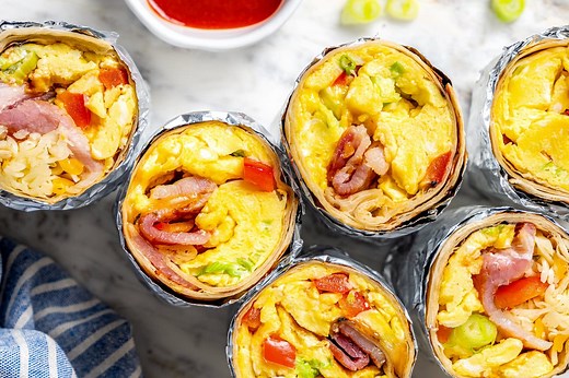 Freezer Breakfast Burritos