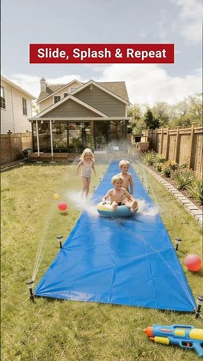 DIY Water Slide at Home | Poly Tarp | Shop Now at Tarps&All