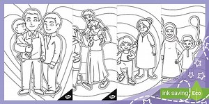Families Colouring Pages (Ages 5 - 7)