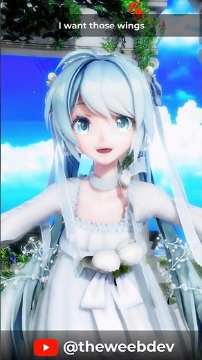 🅼🅼🅳 Hatsune Miku - I wanna be an angel! / Sangatsu No Phantasia x NANAOAKARI【Motion DL】#Shorts