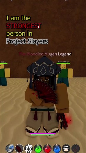 I am the strongest person in Project Slayers. #projectslayers #roblox #demonslayer #projectslayer #projectslayerstiktok #m1 #damage #mugentrain #hellmode #akaza #enmu