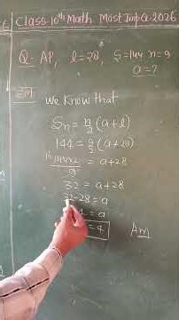 Class 10 Math Most important questions-2026