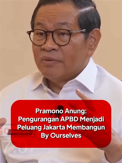 Pramono Anung: Pengurangan APBD menjadi peluang Jakarta membangun by ourselves #pramonoanung #gubernurjakarta #dkijakarta #jakarta