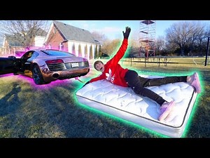 SUPERCAR MATTRESS SLEDDING!! *WE CRASHED*