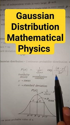 Gaussian Distribution Mathematical Physics #csirnet #physics