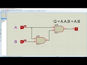 Proving Boolean Laws using Proteus Logic Gates