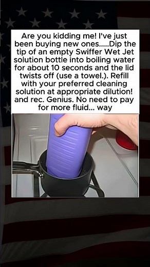 Hack to Refill Swiffer Bottles Without Buying New Ones
