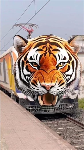 Indian new ￼tiger, AC local train #shorts #train ￼