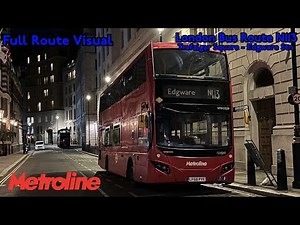 [Full Route Visual] London Bus Route N113: Trafalgar Square - Edgware