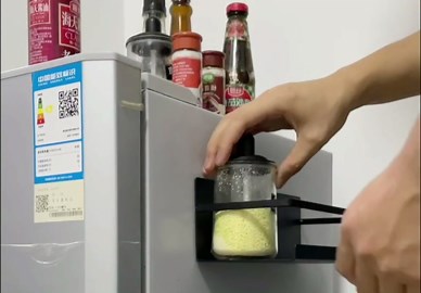 2 Pack Magnetic Spice Rack for Refrigerator,Heave Duty Magnetic Shelf For Kitchen,Magnet Book Shelf For Whiteboard,Space Container,Drill free (Black)