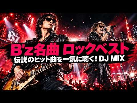 🎸【作業用BGM】B'z 歴代最強ヒット曲メドレー ~ テンションが上がるJ-ROCK MIX 💿