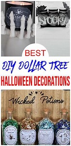 15 DIY Dollar Tree Halloween Decorations {EASY} Dollar Store Halloween DIY Crafts | Kimspired DIY