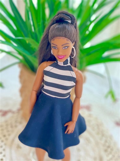 Halter Mini Dress for Curvy Fashion Doll - Etsy