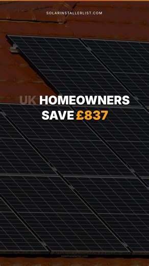 UK homeowners save £837 per year with solar panels | leeds Solar #Shorts