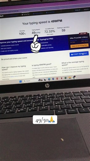 My 5th night. Konting practice pa🥹 #typing typing cat test