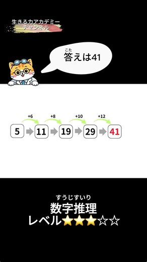 論理的思考力を育てる | 数字推理・上級＃1